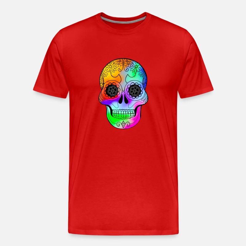 Einheits-Schädel - Männer Premium Bio T-Shirt - Rot