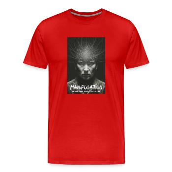 Manipulation Is The Dark Side Of Charism - Men's Premium Organic T-Shirt - red - Front - Damien (186cm)