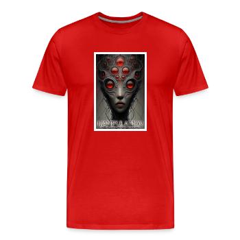 Manipulation Is The Dark Side Of Charism - Men's Premium Organic T-Shirt - red - Front - Damien (186cm)