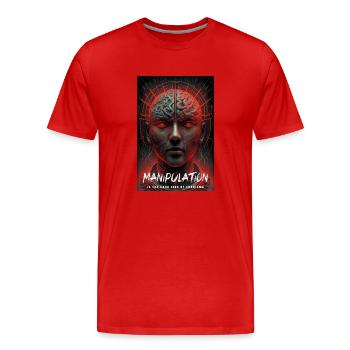 Manipulation Is The Dark Side Of Charism - Men's Premium Organic T-Shirt - red - Front - Damien (186cm)