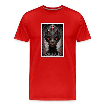 Manipulation Is The Dark Side Of Charism - Men's Premium Organic T-Shirt - red - Front - Damien (186cm)