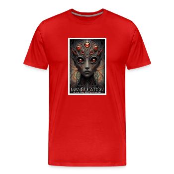Manipulation Is The Dark Side Of Charism - Männer Premium Bio T-Shirt - Rot - Vorne - Damien (186cm)
