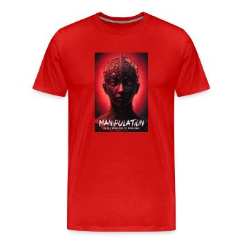 Manipulation Is The Dark Side Of Charism - Men's Premium Organic T-Shirt - red - Front - Damien (186cm)