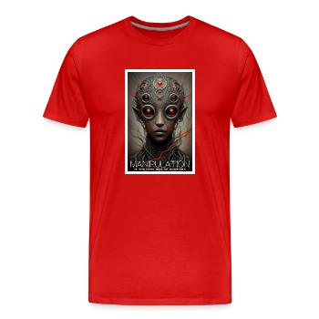 Manipulation Is The Dark Side Of Charism - Men's Premium Organic T-Shirt - red - Front - Damien (186cm)