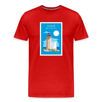 LIGHTHOUSE OF THE LITTLE KITTY - Men's Premium Organic T-Shirt - red - Front - Damien (186cm)