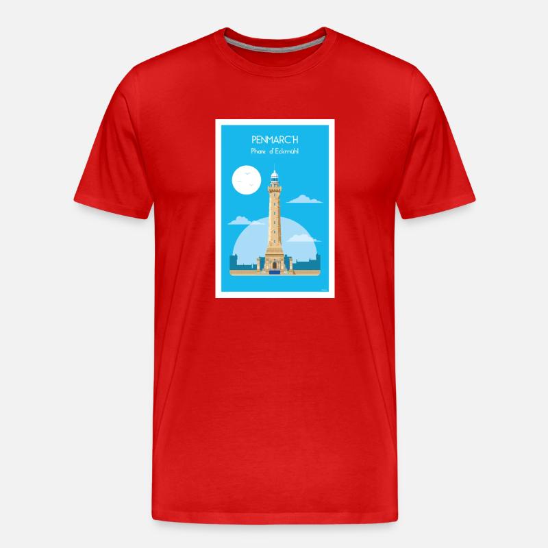 ECKMüHL LEUCHTTURM - Männer Premium Bio T-Shirt - Rot
