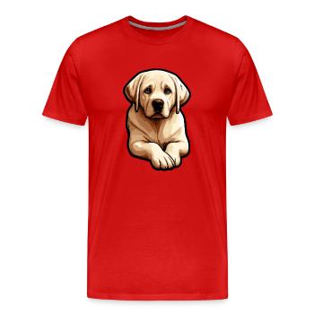 Labrador Retriever - Men's Premium Organic T-Shirt - red - Front - Damien (186cm)