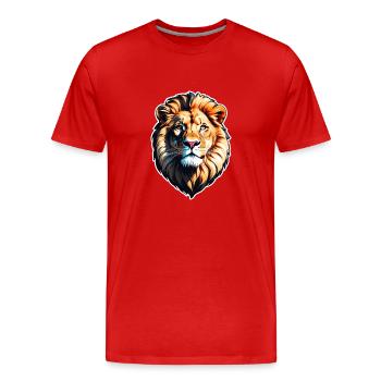 The King - Men's Premium Organic T-Shirt - red - Front - Damien (186cm)
