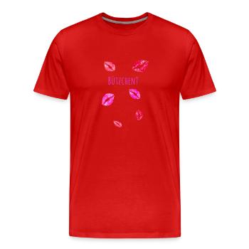 Kisses, kisses, carnival, kisses - Men's Premium Organic T-Shirt - red - Front - Damien (186cm)