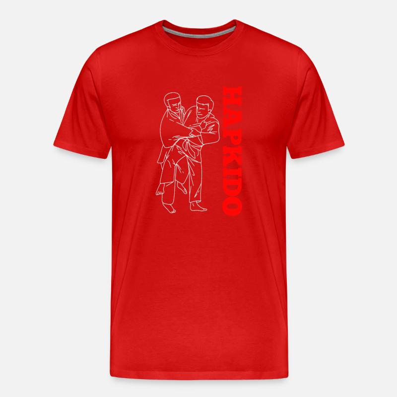 Hapkido-Kampfkunst-Geschenk - Männer Premium Bio T-Shirt - Rot