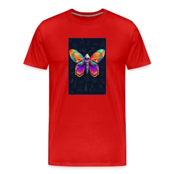 Sphinx tête de mort - T-shirt bio Premium Homme - rouge - Devant - Damien (186cm)