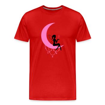 fee elfe halbmond fantasie - Männer Premium Bio T-Shirt - Rot - Vorne - Damien (186cm)