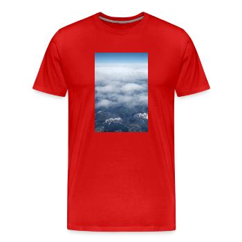 Formations nuageuses et Alpes près de la Zugspitze - T-shirt bio Premium Homme - rouge - Devant - Damien (186cm)