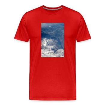 Formations nuageuses et Alpes près de la Zugspitze - T-shirt bio Premium Homme - rouge - Devant - Damien (186cm)