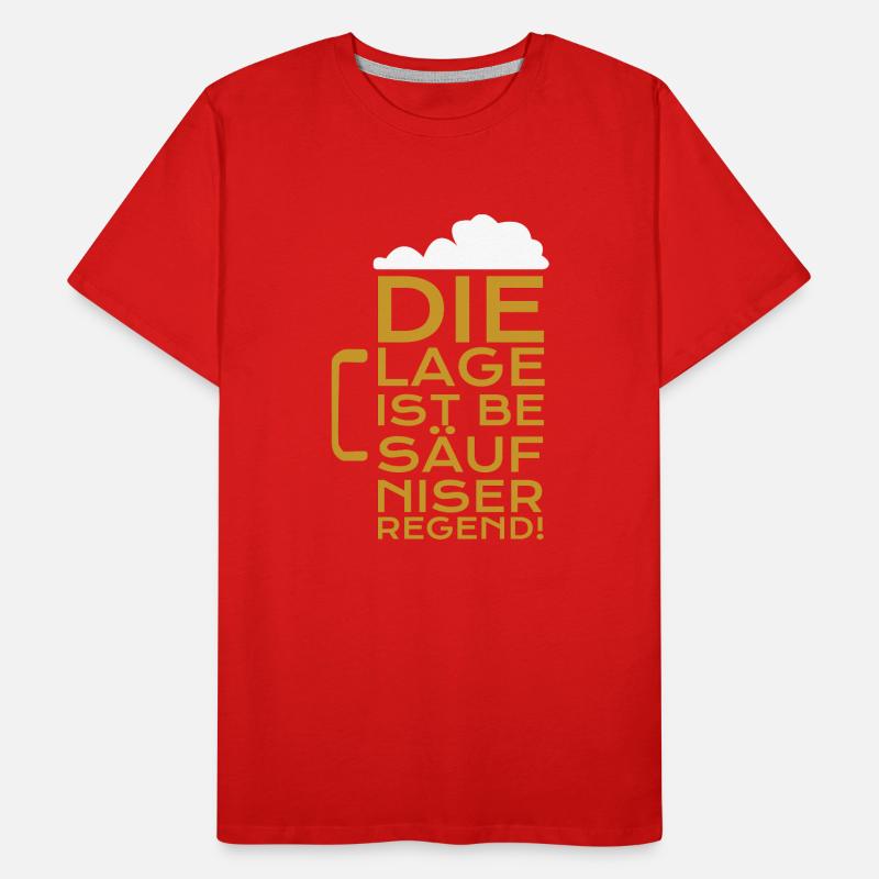 Bier Die Lage ist besäufniserregend Männer Premium Bio T-Shirt
