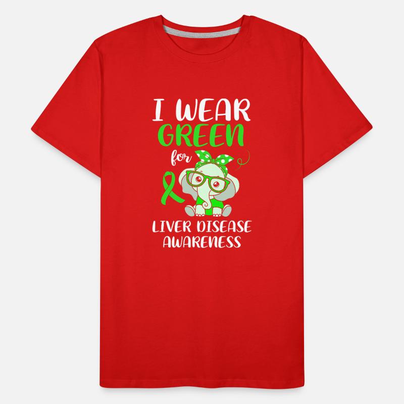 Lebererkrankung Männer Premium Bio T-Shirt