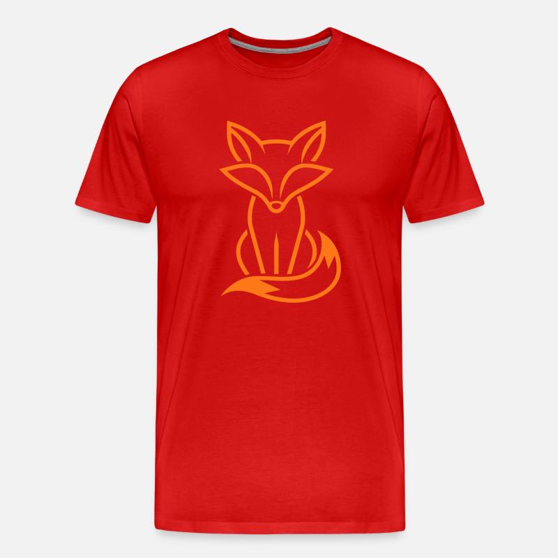 Fuchs - Männer Premium Bio T-Shirt - Rot