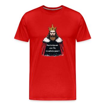 Très grand lit 65167 - T-shirt bio Premium Homme - rouge - Devant - Damien (186cm)