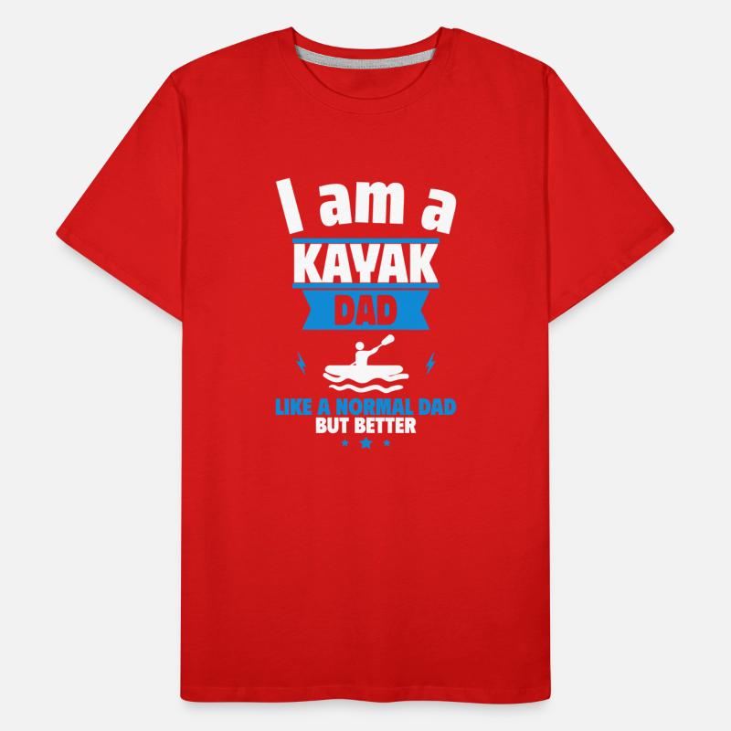 Ich bin ein Papa Kajakfahrer: Vatertagsgeschenk Männer Premium Bio T-Shirt