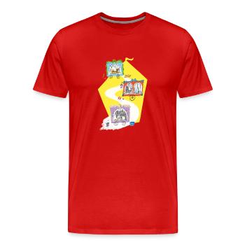 cirque animalier de zoo - T-shirt bio Premium Homme - rouge - Devant - Damien (186cm)