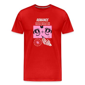 Romance- just don't belong to me - Men's Premium Organic T-Shirt - red - Front - Damien (186cm)