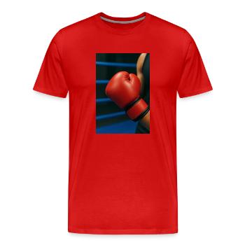 Boxing - Glove - Men's Premium Organic T-Shirt - red - Front - Damien (186cm)
