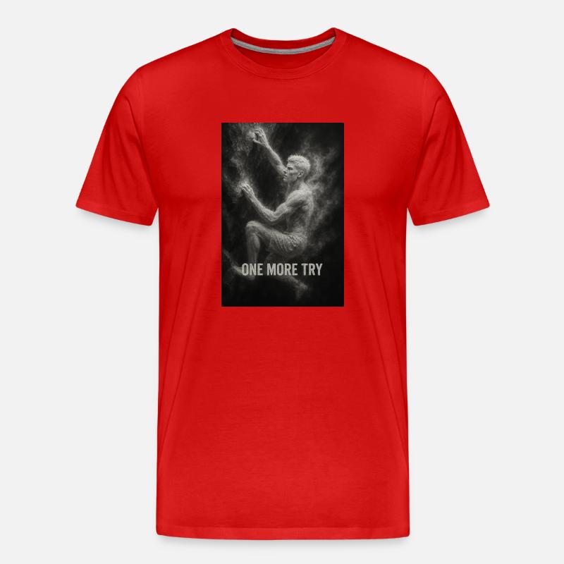 One more try. - Men's Premium Organic T-Shirt - red