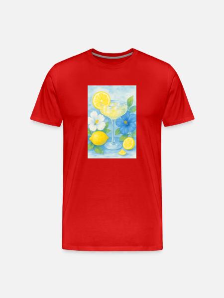 Summer holiday Cocktail - Männer Premium Bio T-Shirt - Rot