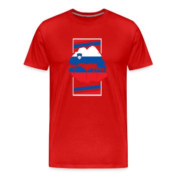 Slovenia - Men's Premium Organic T-Shirt - red - Front - Damien (186cm)