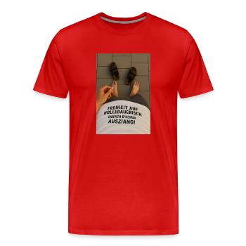 Liberté - T-shirt bio Premium Homme - rouge - Devant - Damien (186cm)