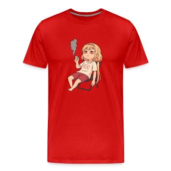 Chill Chibi Stoner Girl - T-shirt bio Premium Homme - rouge - Devant - Damien (186cm)