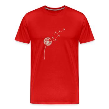 Le pissenlit comme symbole de liberté et de nouveau départ - T-shirt bio Premium Homme - rouge - Devant - Damien (186cm)
