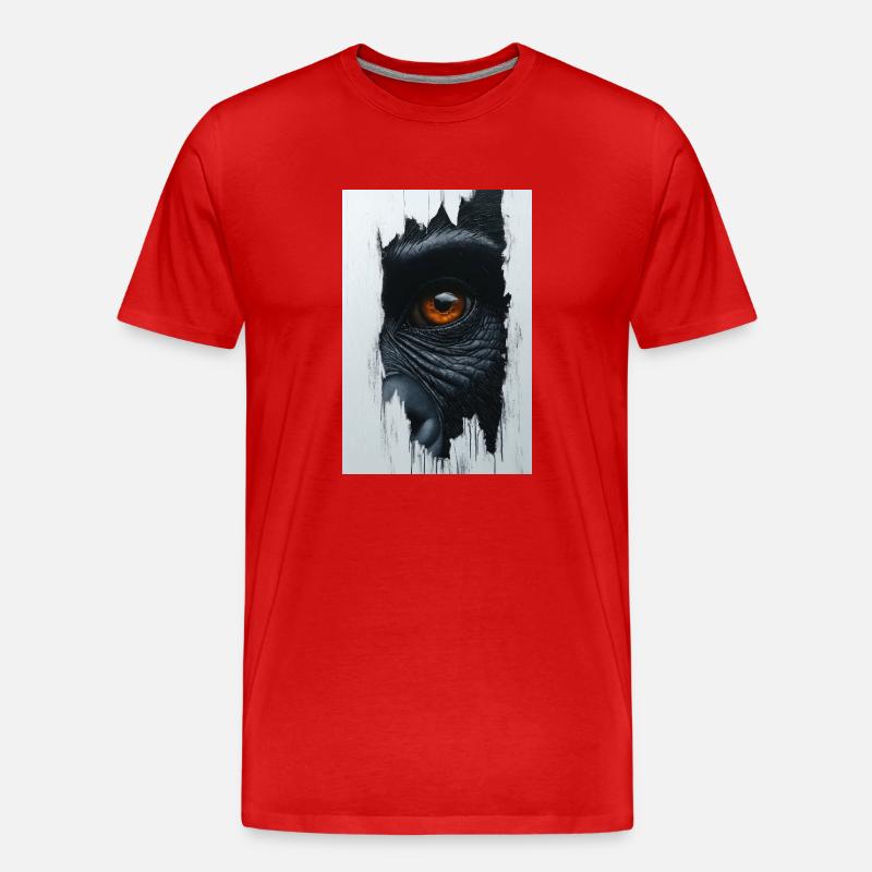Durchdringender Urblick - Männer Premium Bio T-Shirt - Rot