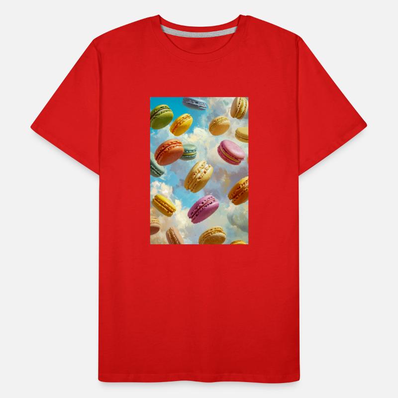 Bunte Macarons am Himmel Männer Premium Bio T-Shirt