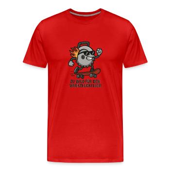 Scie Rebellious Scie Circulaire DIY - T-shirt bio Premium Homme - rouge - Devant - Damien (186cm)