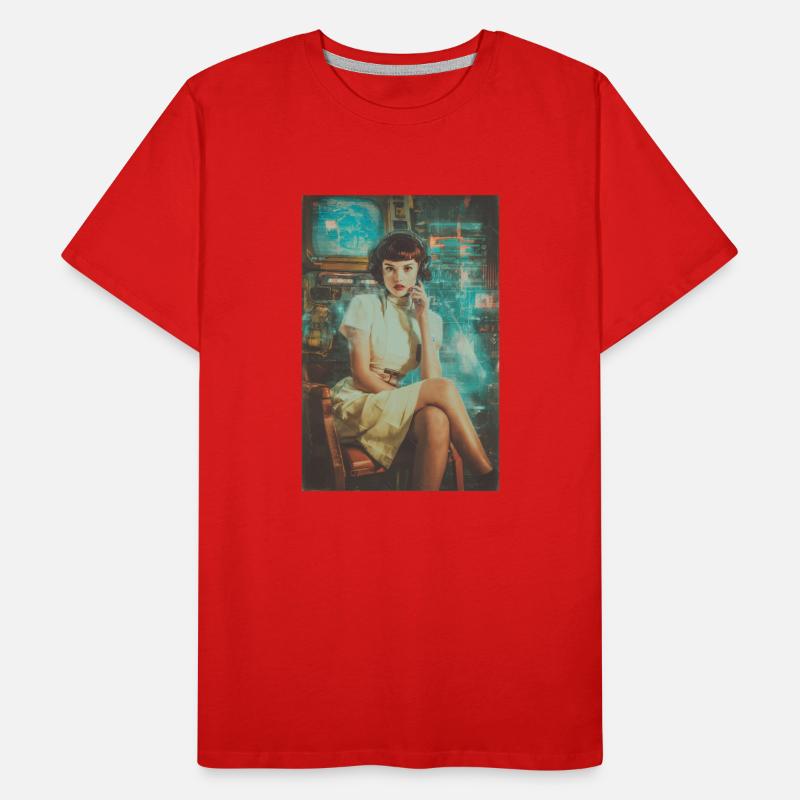 Retro Sci-Fi Operator Men's Premium Organic T-Shirt