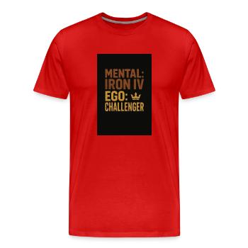 mental - Männer Premium Bio T-Shirt - Rot - Vorne - Damien (186cm)