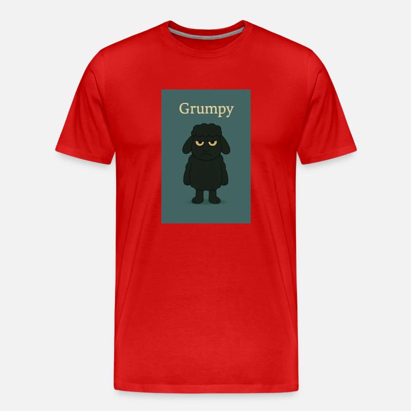 Grumpy - Männer Premium Bio T-Shirt - Rot