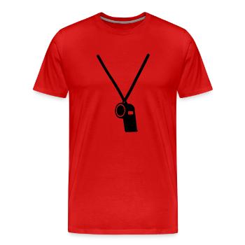 Sifflet à roulette - T-shirt bio Premium Homme - rouge - Devant - Damien (186cm)
