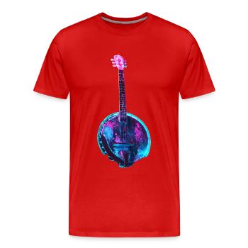 Banjo - Men's Premium Organic T-Shirt - red - Front - Damien (186cm)