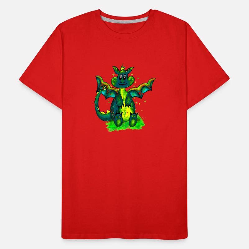 bunter Drachen Männer Premium Bio T-Shirt