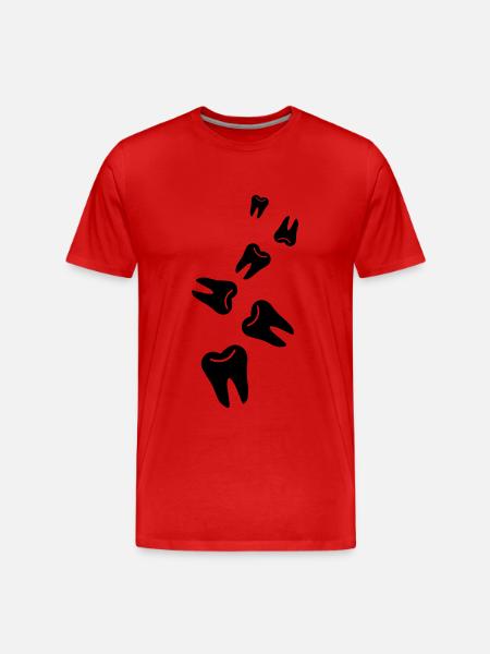 Zahn Zahnarzt - Männer Premium Bio T-Shirt - Rot