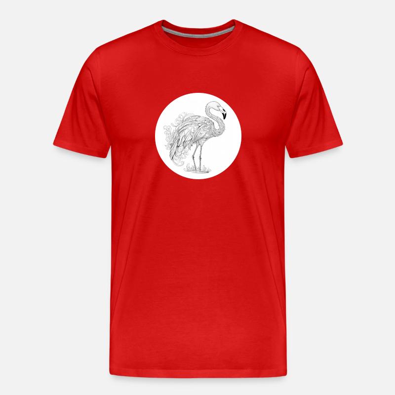 Flamingo - Männer Premium Bio T-Shirt - Rot