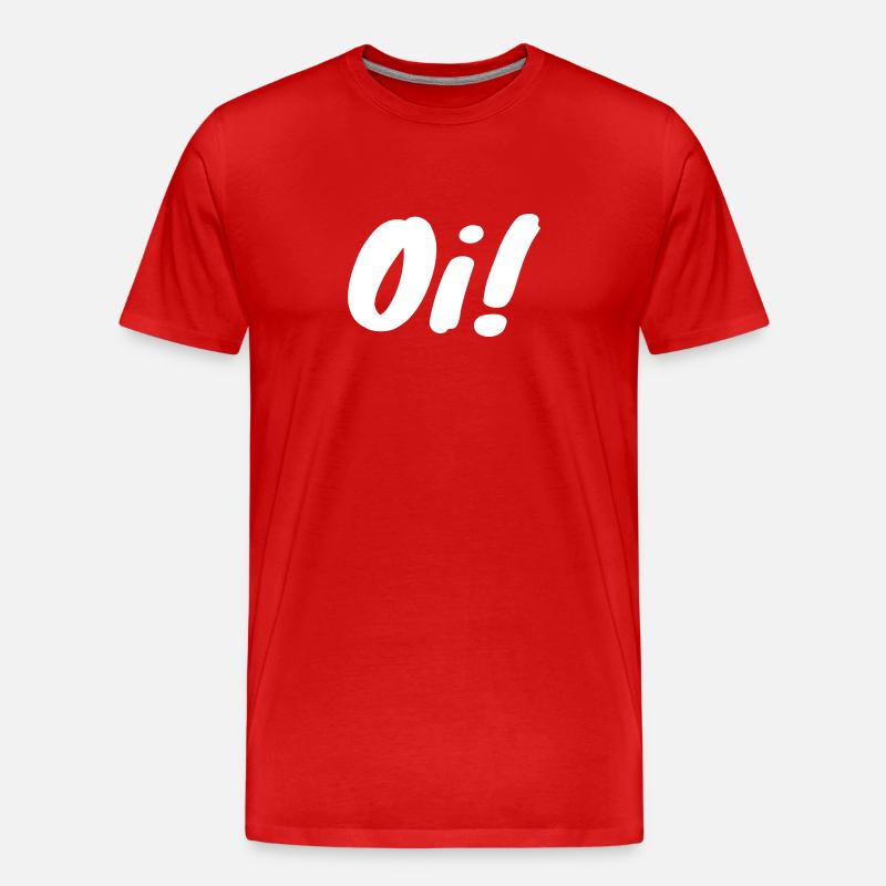 oi! - Männer Premium Bio T-Shirt - Rot