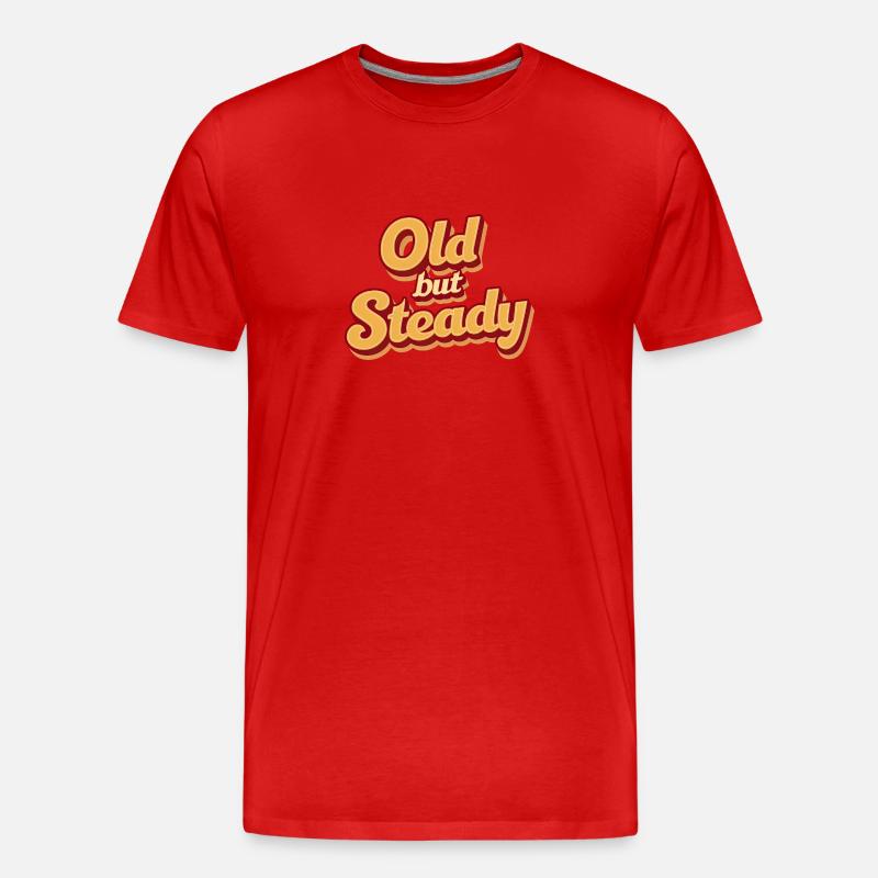 Alt, aber beständig - Männer Premium Bio T-Shirt - Rot