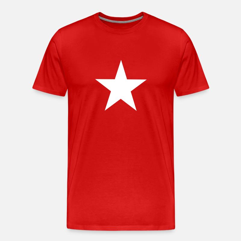 Stern - Männer Premium Bio T-Shirt - Rot