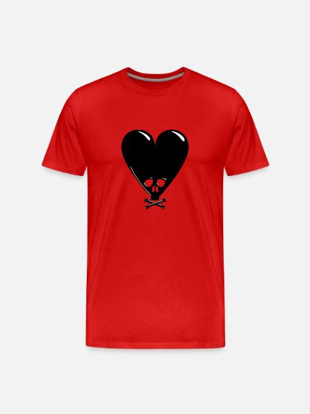 Black Valentine - Men's Premium Organic T-Shirt - red