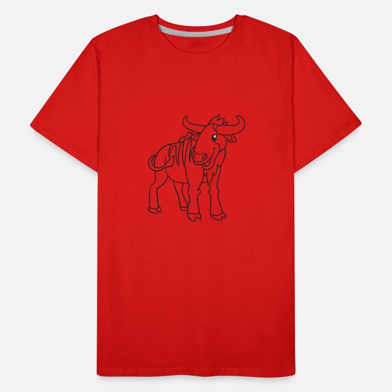 Gnu, Gnus, Geschenk, Geschenkidee Männer Premium Bio T-Shirt