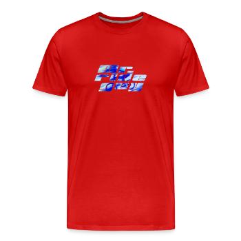 mr ride guy blue - Männer Premium Bio T-Shirt - Rot - Vorne - Damien (186cm)