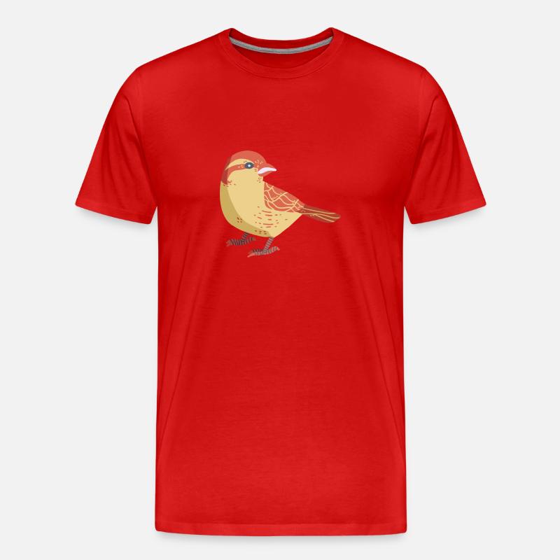 Spatz - Männer Premium Bio T-Shirt - Rot